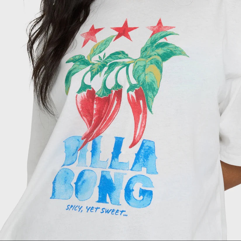 Billabong Freshest Pick Tee in Salt Crystal detail view
