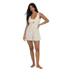 Billabong Golden Sun Romper in White Cap front view