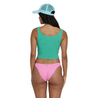 Billabong Hibiscus Minds Tank in Green Tropics back view