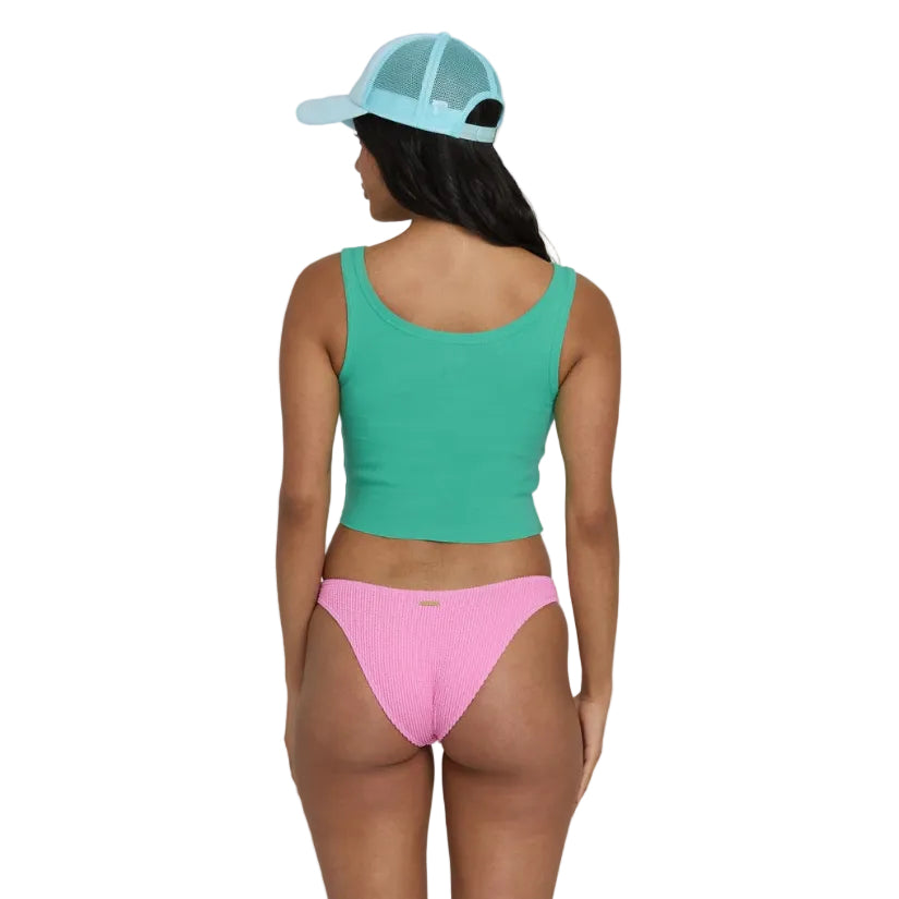 Billabong Hibiscus Minds Tank in Green Tropics back view