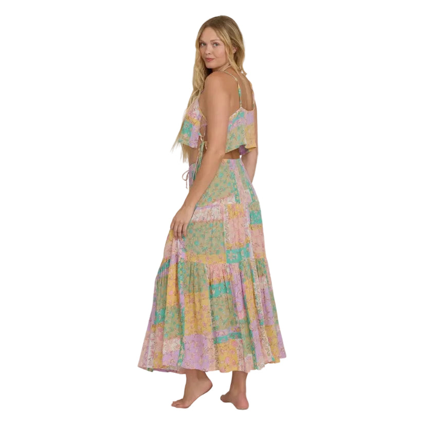 Billabong Just A Girl Maxi Skirt in Vintage Violet back view