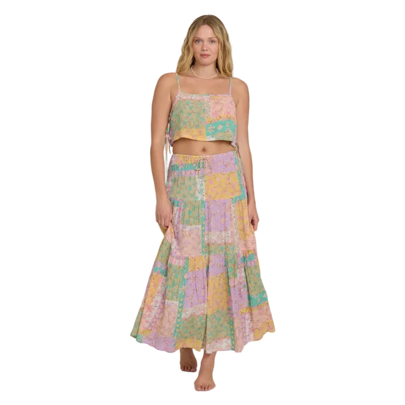 Billabong Just A Girl Maxi Skirt in Vintage Violet front view
