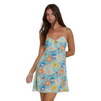Billabong Last Sunset Mini Dress in Dream Blue front view