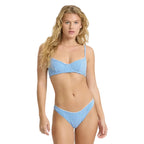 Billabong Mini Wave Check Maui Swim Bottom in True Blue front view