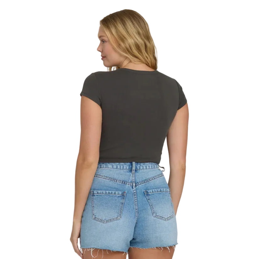 Billabong Off We Go S/S Tee in Off Black back view