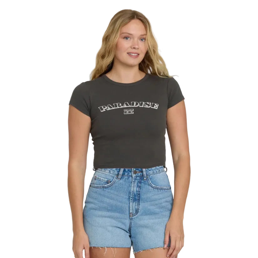 Billabong Off We Go S/S Tee in Off Black front view