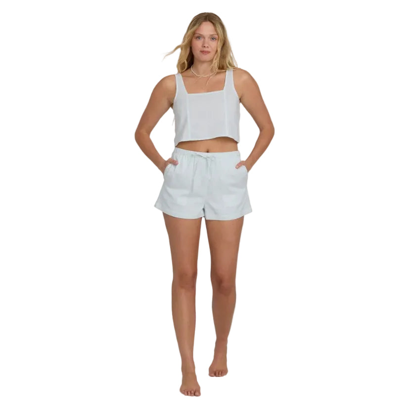 Billabong Open Skies Woven Tank in Clearwater front view