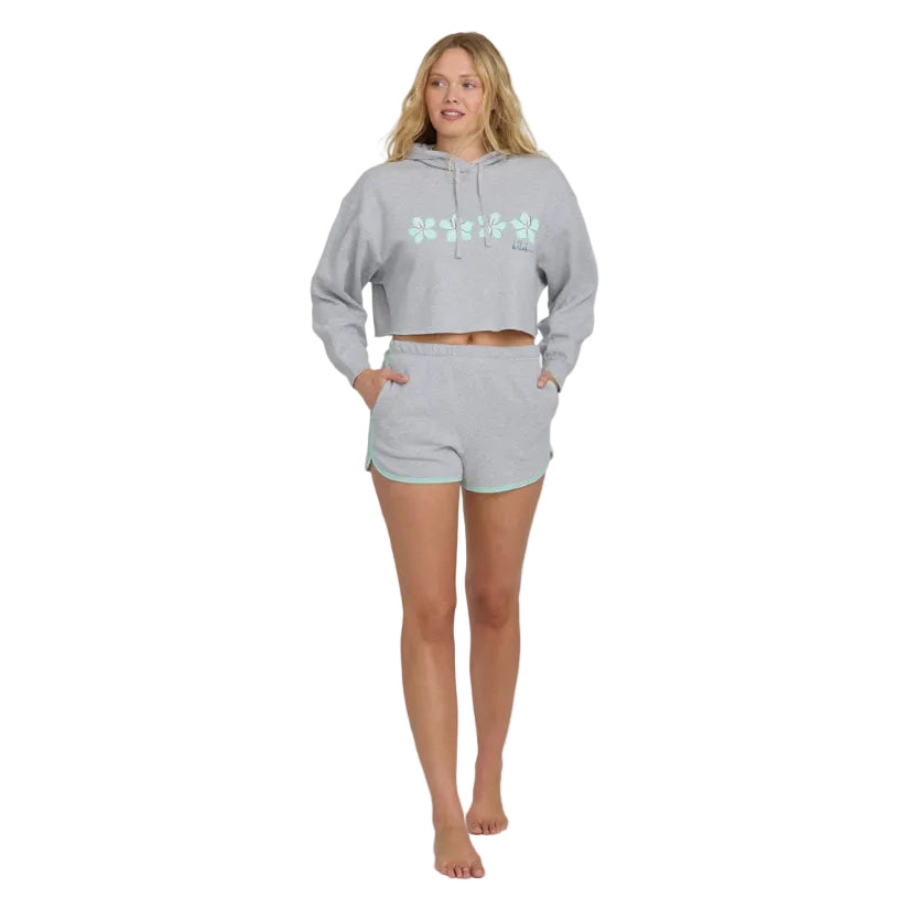 Billabong Palmer Fleece Short in Heather Gray full body view