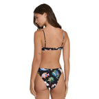 Billabong Party Wave Hike Swim Bottom in Black Pebble back view