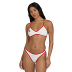 Billabong Picnic V Bralette Cross Back Swim Top in Salt Crystal front view