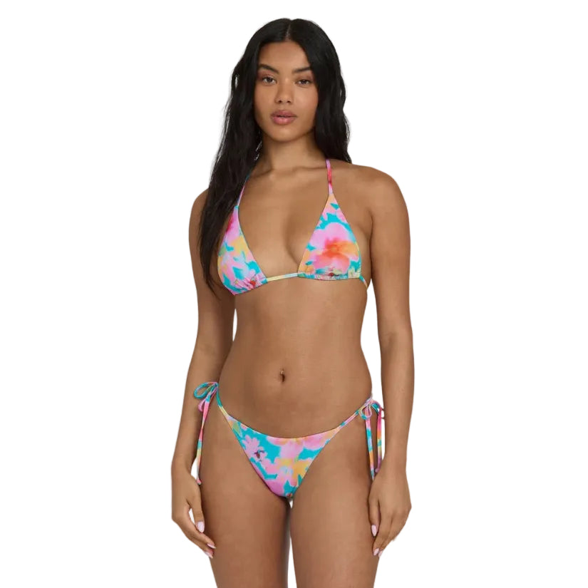 Billabong Pipe Dreams Multi Tri Swim Top in Bright Marine front view
