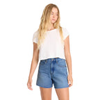 Billabong Riley Denim Short in Pacific Wash front view