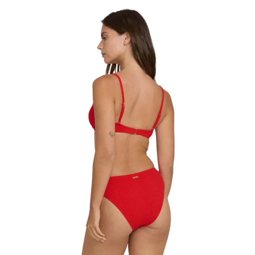Billabong Rising Tide Bondi Swim Bottom in Fiesta Red back view