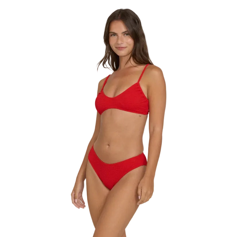 Billabong Rising Tide Bondi Swim Bottom in Fiesta Red front view