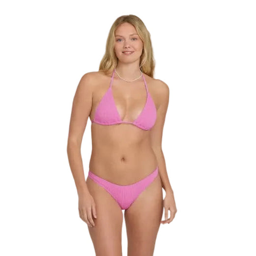 Billabong Summer Hi Hike Swim Bottom in Party Pink front view