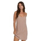 Billabong Summer Love Check Dress in Sugar Almond front view