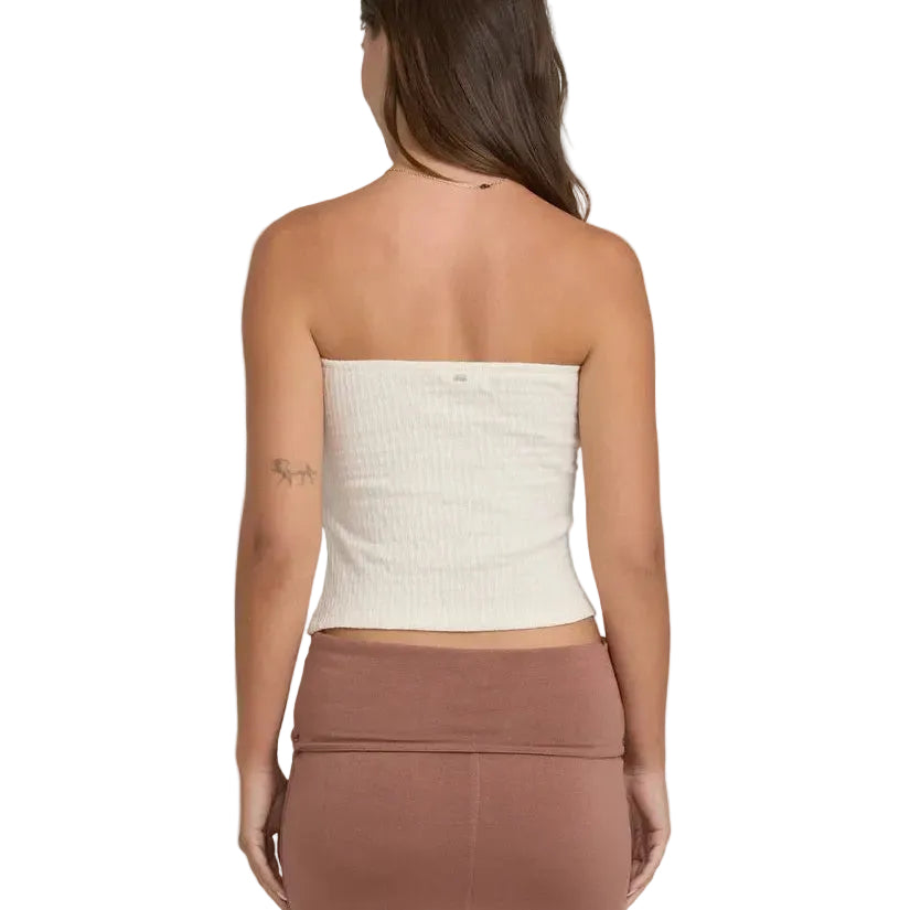 Billabong Sweet Coast Tube Top in White Cap back view