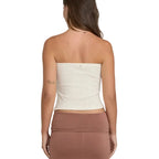 Billabong Sweet Coast Tube Top in White Cap back view