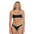 Billabong Tanlines Bound V Hike Swim Bottom in Black Pebble front view