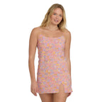 Billabong Tidal Crush Mini Dress in Party Pink front view