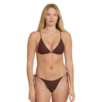Billabong Twisted Tides Slide Tall Tri Swim Top Espresso front view