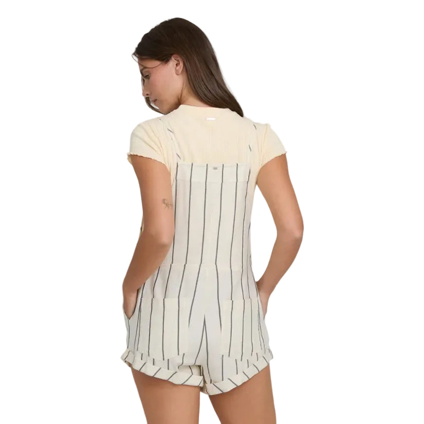 Billabong Wild Pursuit Overall Romper in White Cap back view