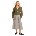 Billabong Women's August V-Neck Cardigan in Canteen front view