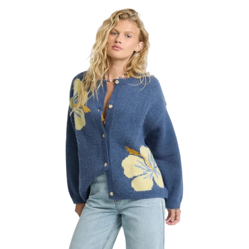 Billabong Women's Dixie Cardigan in True Navy front view