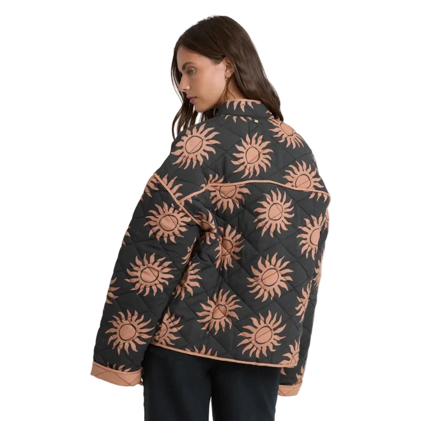 Billabong Women's Folk Story Jacket in Black Sands back view