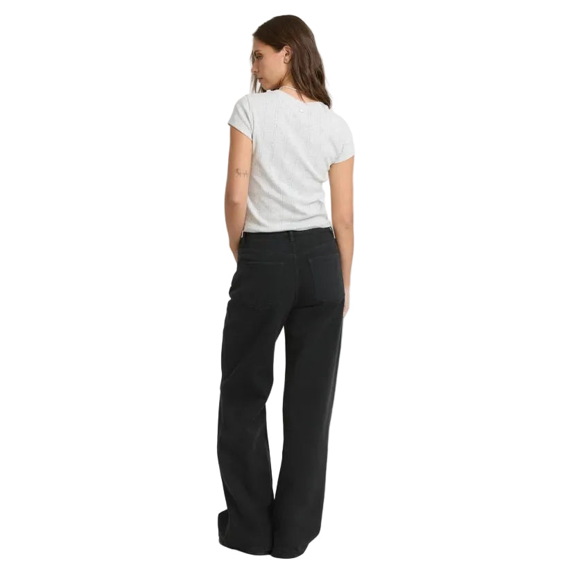 Billabong Women's Free Fall Flare Pant in Black back view