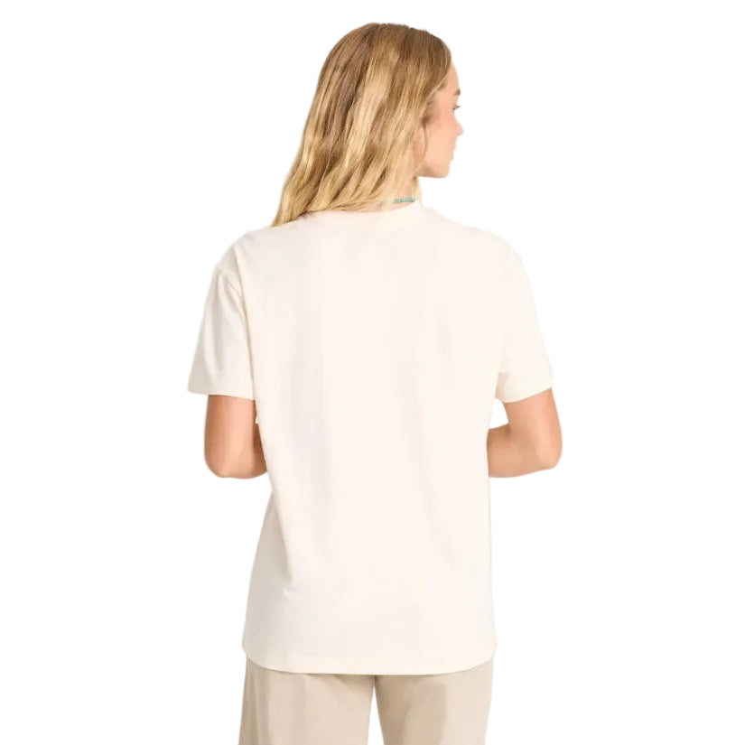 Billabong Women's Heading West SS Tee in White Cap back view