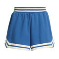 Front view of Billabong Women’s Heritage Fleece Shorts in True Navy