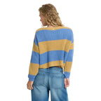 Billabong women’s Lit Light Crewneck Sweater in Curry back view