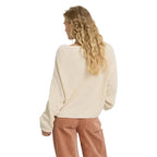 Back view of Billabong Women’s Open Air Crewneck Sweater in White Cap