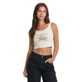 Front view of Billabong Women’s Outpost Ritual Tank Top in White Cap