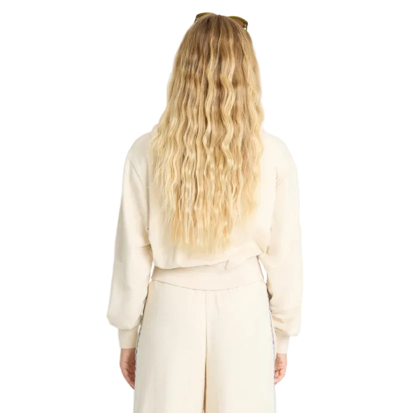 Back view of Billabong Women’s Palm 73 Zip-Up Hoodie in White Cap