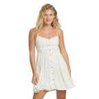 Front view of Billabong Women’s Prairie Days Mini Dress in Salt Crystal