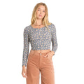 Billabong Women's Reese LS Thermal in Blue Smoke front view