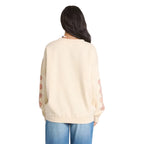 Billabong Women's Ride In Crew Fleece in White Cap back view