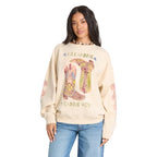 Billabong Women's Ride In Crew Fleece in White Cap front view