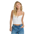 Front view of Billabong Women’s Rip Tide Daisy Tank Top in Salt Crystal