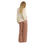 Billabong Women's Uncut Cord Pants in Sugar Almond back view