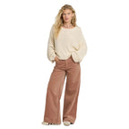 Billabong Women's Uncut Cord Pants in Sugar Almond front view