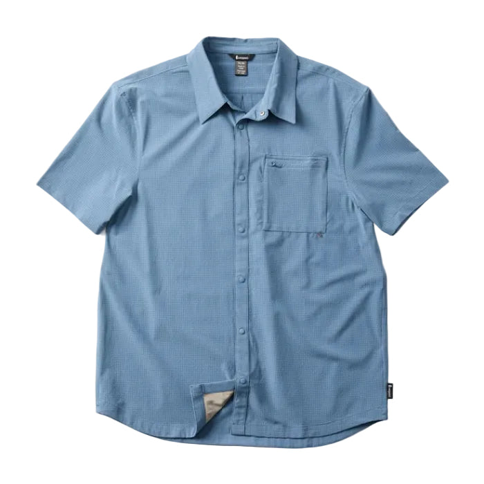 Cotopaxi men’s Pulso Tech Shirt in Steel Blue front view