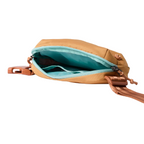 Todo hip pack open showing main compartment and slip pocket