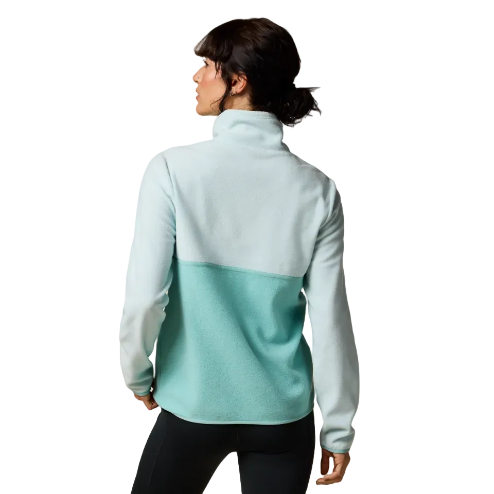 Women’s Cotopaxi Amado Fleece Pullover in Surf and Tide Pool back view