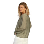 Dylan Gigi Blouse in Olive back view