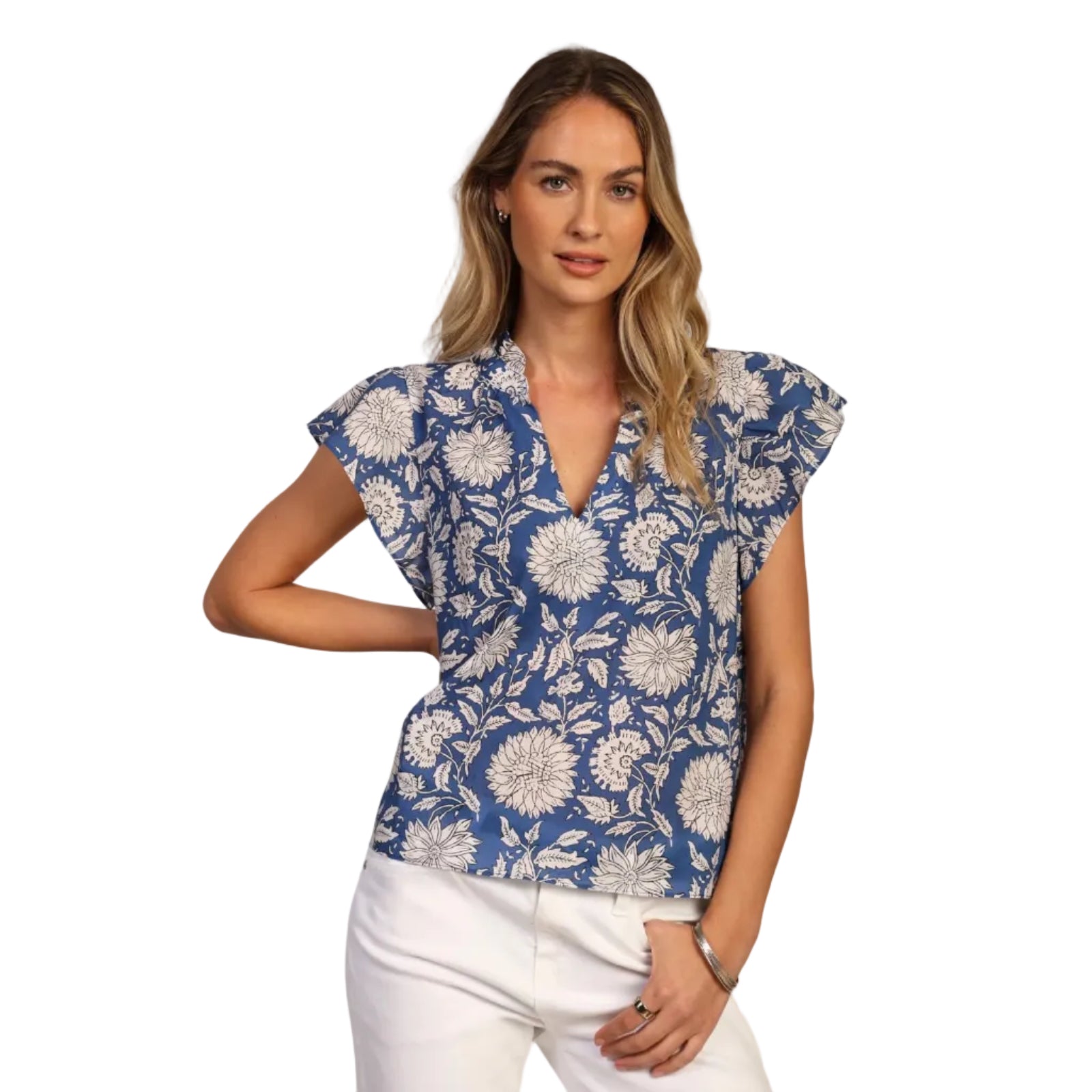 Dylan Kyra Top in Blue front view