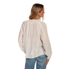 Back view of Dylan Talia Blouse in White