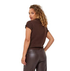 EsQualo Batwing Sweater in Cacao back view